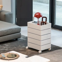 nordic 360 rotating bedside table bedroom ins style multi layer drawer movable storage cabinet cosmetics storage cabinet