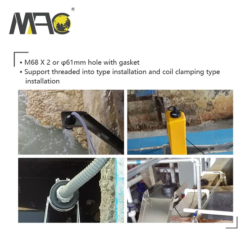 Датчик 4-20 мА Rs485 Бесконтактный ультразвуковой датчик уровня водяного топливного