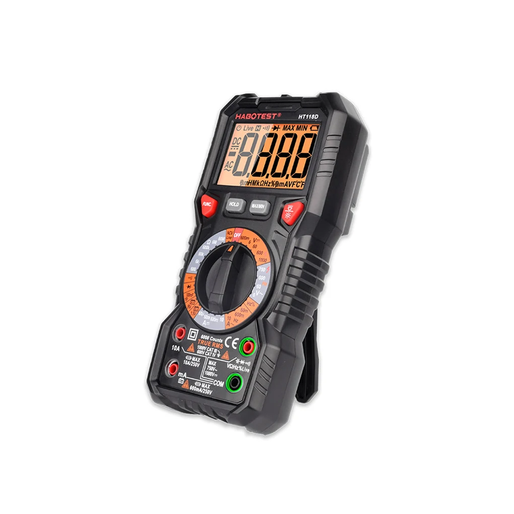 

Мультиметр habotest HT118C с цифровым дисплеем, 6000 отсчетов