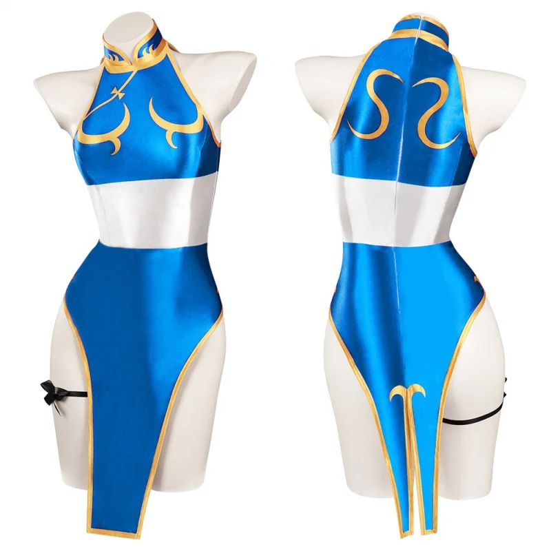 

Сексуальный купальник Chun Li, костюм для косплея, платье, купальники, наряды, карнавальный костюм на Хэллоуин, размер плюс 5XL