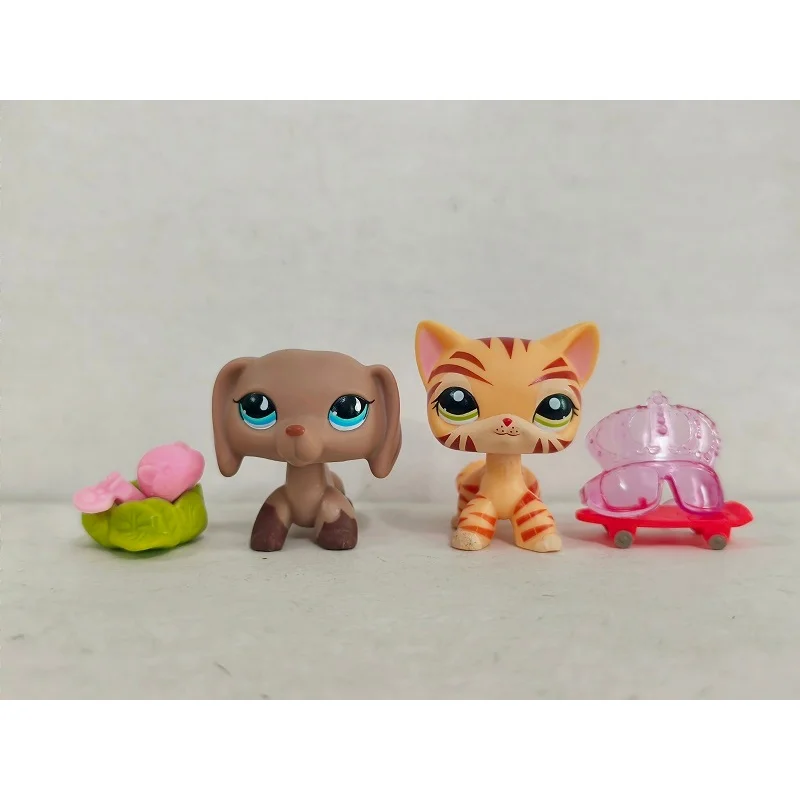 2 шт./лот LPS фигурка кошки и собаки # 518 1451 Вт/аксессуара Littlest Pet Shop игрушка