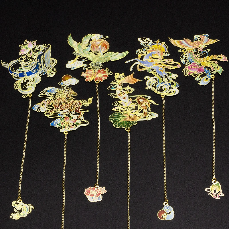 

1 шт., полый металлический Закладка для книг в китайском стиле