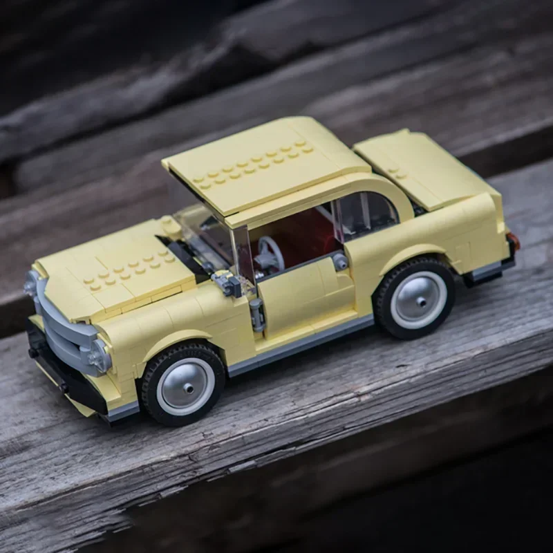 Конструктор MOC классический желтый старинная модель купе технология конструктор