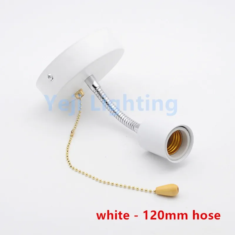 Потолочный розовый навес с вытяжным переключателем на молнии E27 керамический