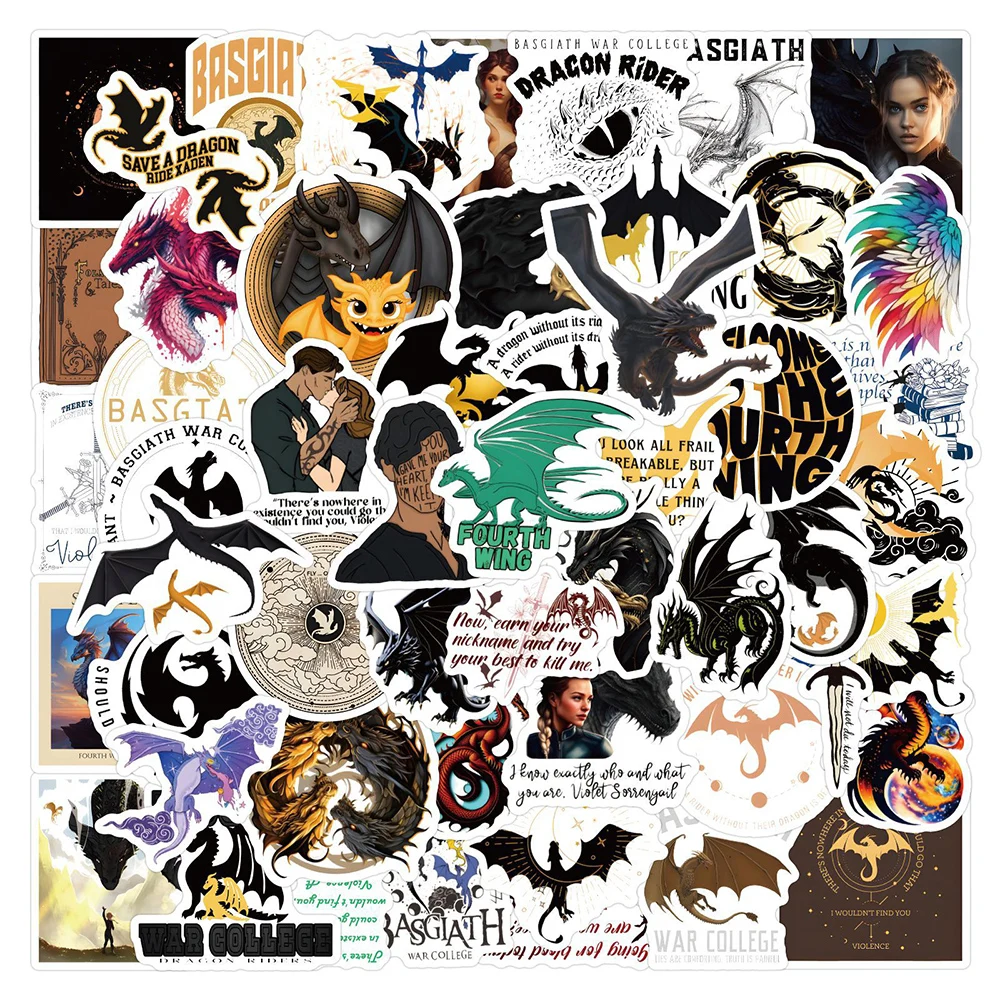 10/30/60/120 шт Четвертое крыло Фэнтези мультяшные наклейки Наклейки Граффити