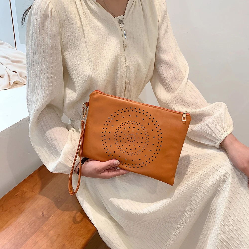 

Женская сумка-конверт из ПУ кожи, с вырезами