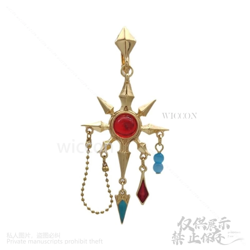 Anime Game FF14 Finall Fantasy XIV Cosplay Azeyma Costume Earrings Ear Clip For Halloween Christmas Prop Jewelry Customized