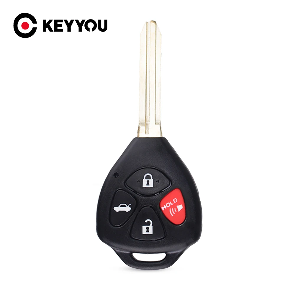 

Брелок KEYYOU с 4 кнопками для дистанционного автомобильного ключа чехол для Toyota Camry 2007 2008 2009 ключ для Toyota Camry, Avalon, Corolla Matrix RAV4 Venza Yaris