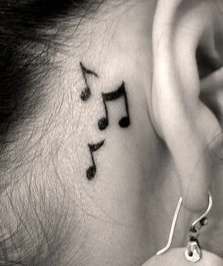 Водонепроницаемая временная татуировка на ухе пальце с нотами музыки птицами звездами линиями и рисунками хны - флеш-татуировка