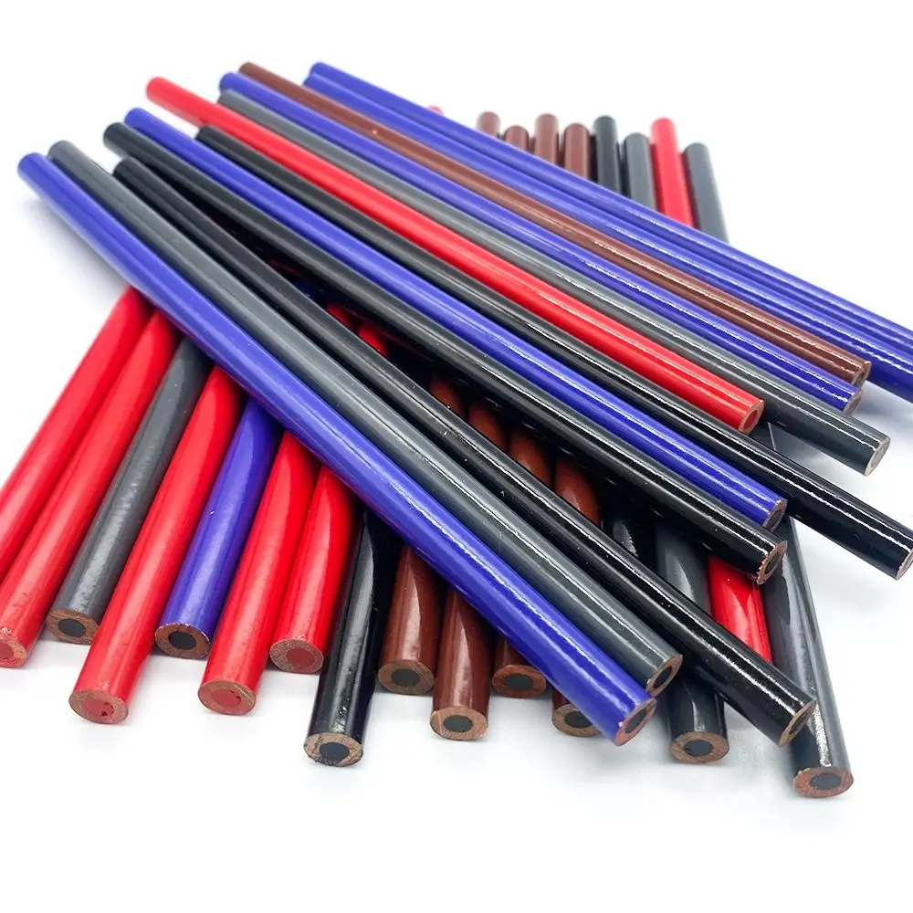 6-цветный деревянный карандаш для бровей красный синий не размазывается