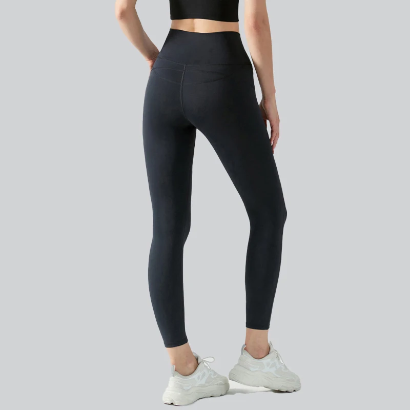 Autumn And Winter New With Logo Yoga Pants Women's Lining Plus Fleece Warm Sports Fitness Tights High Waist Outer Wear Leggings