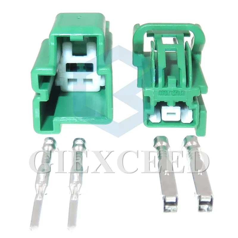 

2-контактные автомобильные аксессуары, автомобильный зеленый пластиковый корпус серии 2,8, разъем переменного тока в сборе, автомобильная проводка питания, гнездовая и мужская розетка