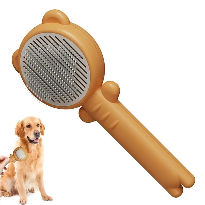 

Self Cleaning Cat Brush Pet Cleaning Brush Grooming Comb Removes Loose Hair & Dirt Deshedding Brush For Dogs Cats