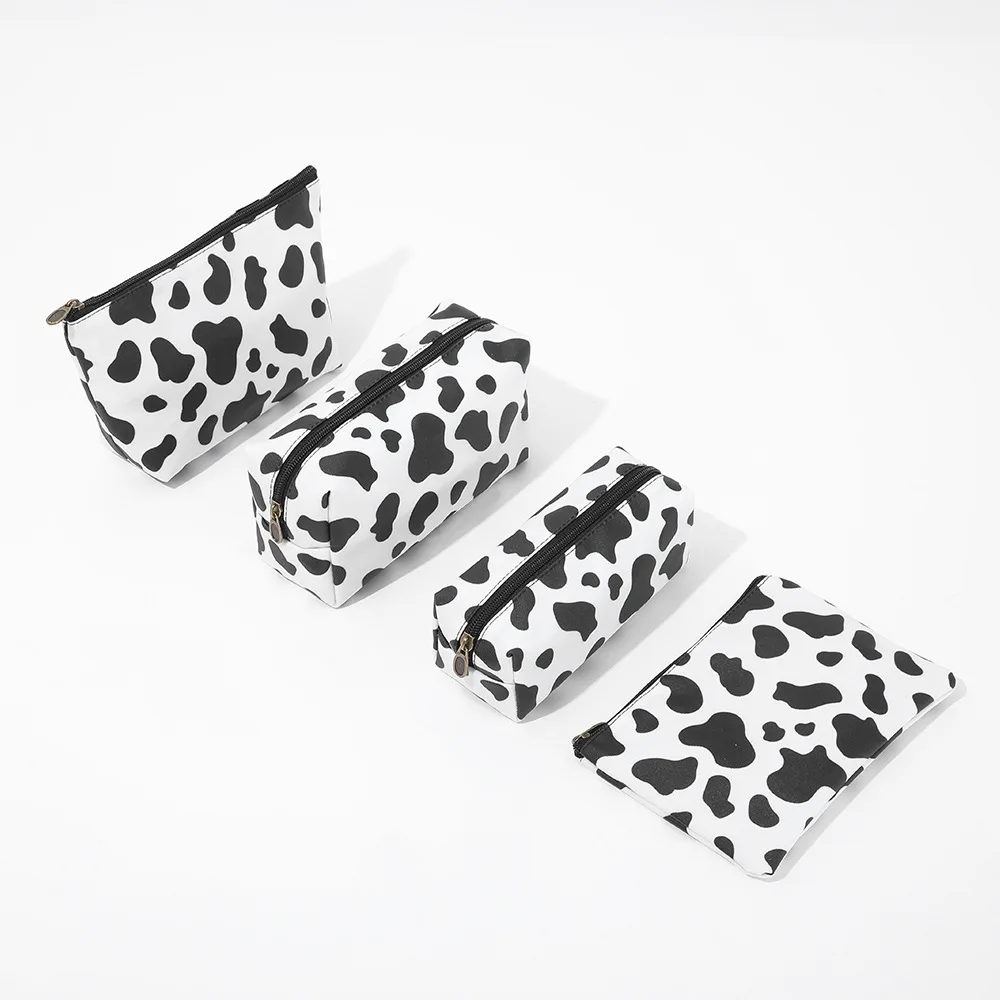 

New cow pattern waterproof multi-function wash cosmetic bag portable storage bag