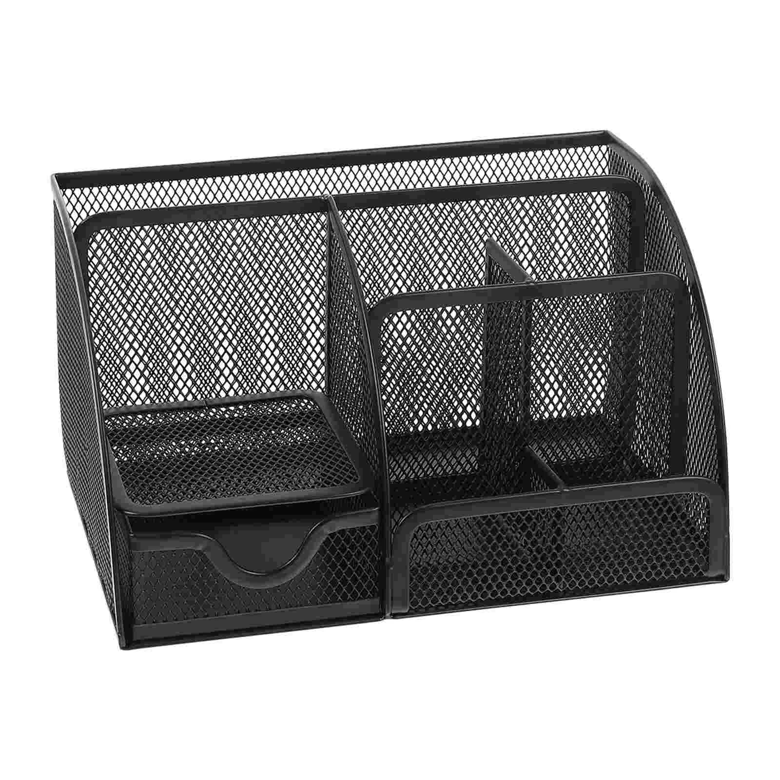 

Office Desktop Organizer Iron Sundries Box Seven Grids Iron Box Pencil Box Sundry Container