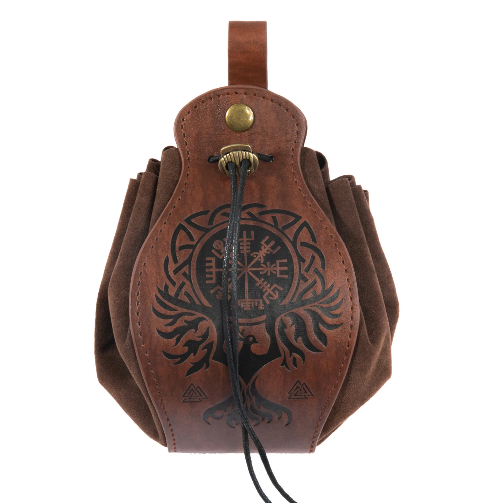 

Medieval Belt Pouch Faux Leather Dice Bag Medieval Vintage Waist Bag Easy To Carry Exquisite Workmanship Multifunctional Storage