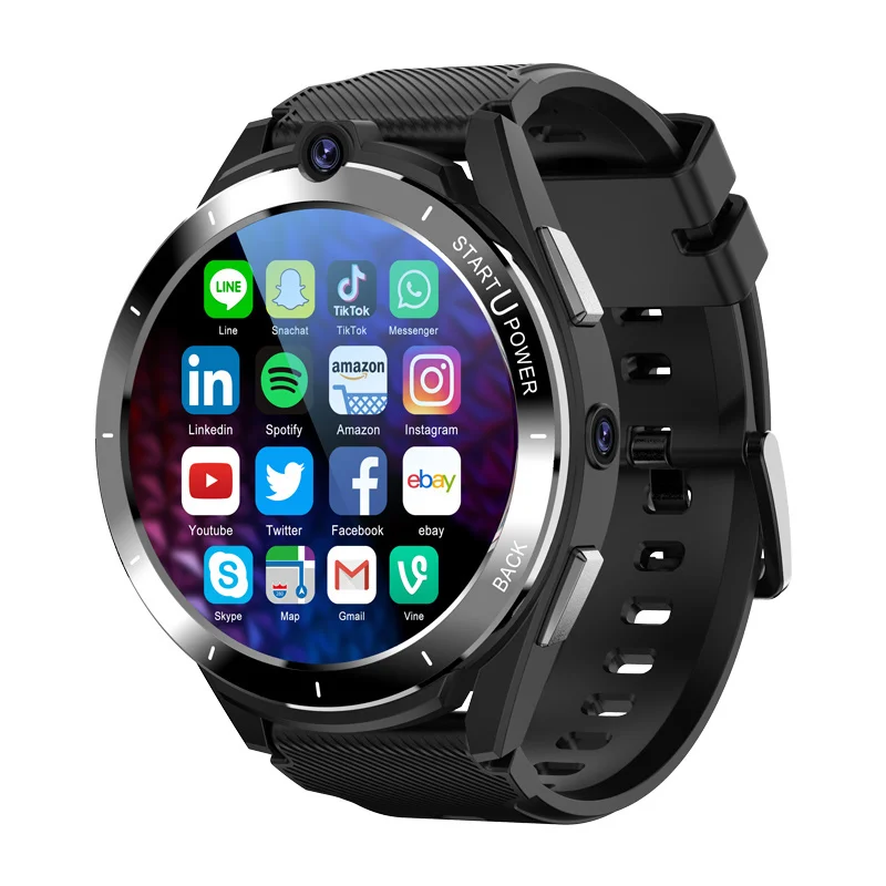 

4G Full Netcom Smart Watch Men RAM 6GB ROM 128GB GPS WIFI HD Video Call Waterproof Women Smartwatch Dual Camera Heartrate Sports