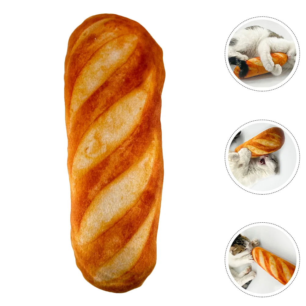 

1Pc Interesting Cat Teaser Cat Pillow Simulation Simulated Catnip Bread for Home