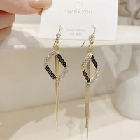 new fashion geometric drop long hanging earrings for women elegant girl tassel earring stylish jewelry personality gift
