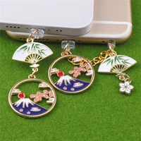 mount fuji dust plug charm kawaii dust protection stopper cute 3 5mm jack anti dust cap charge port plug for iphone airpods