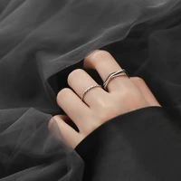 retro style hollow geometric ring wavy twist lines ring for women girl gift fashion jewelry