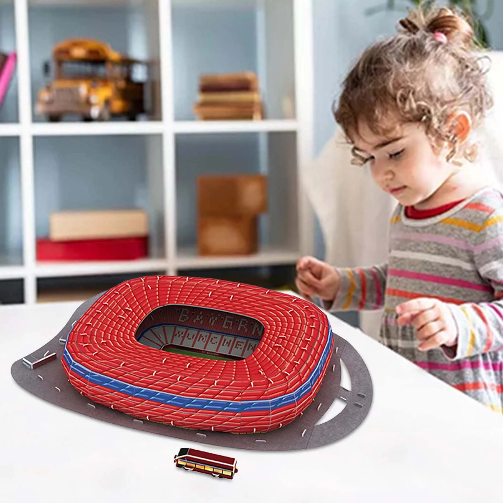 

3D Football Field Model 3D Football Field Paper Model 3D Architecture Model Kit STEM Toys 3D Puzzle Building Model For Office