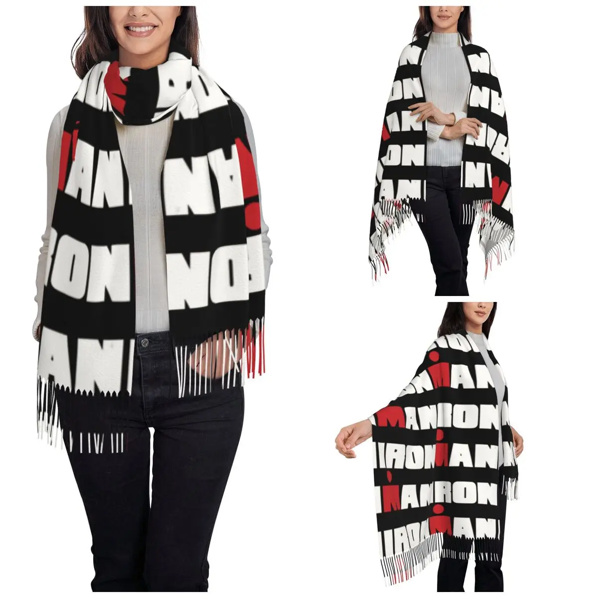 Женский шарф с логотипом триатлона Crazy Endurance Race зимняя теплая шаль из пашмины