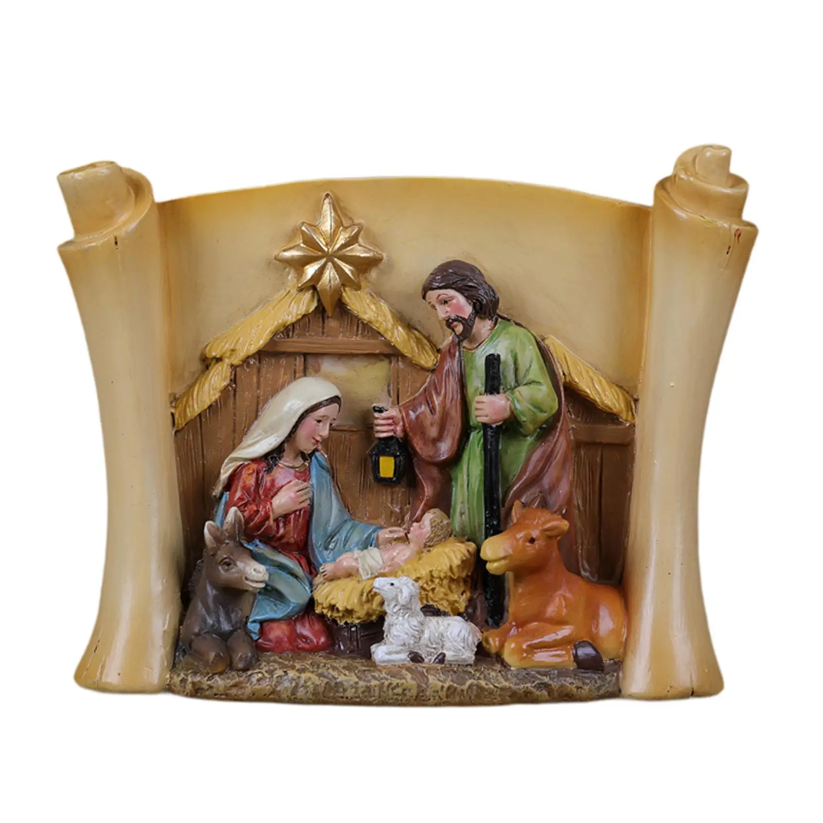 Фигурка Святой семьи Рождественский вертеп декоративная ручная работа легкая