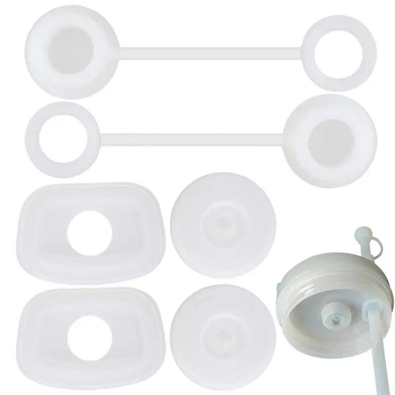 Силиконовая Пробка Для Бутылки С Водой Фиксированной Соломой Защита От Пыли И