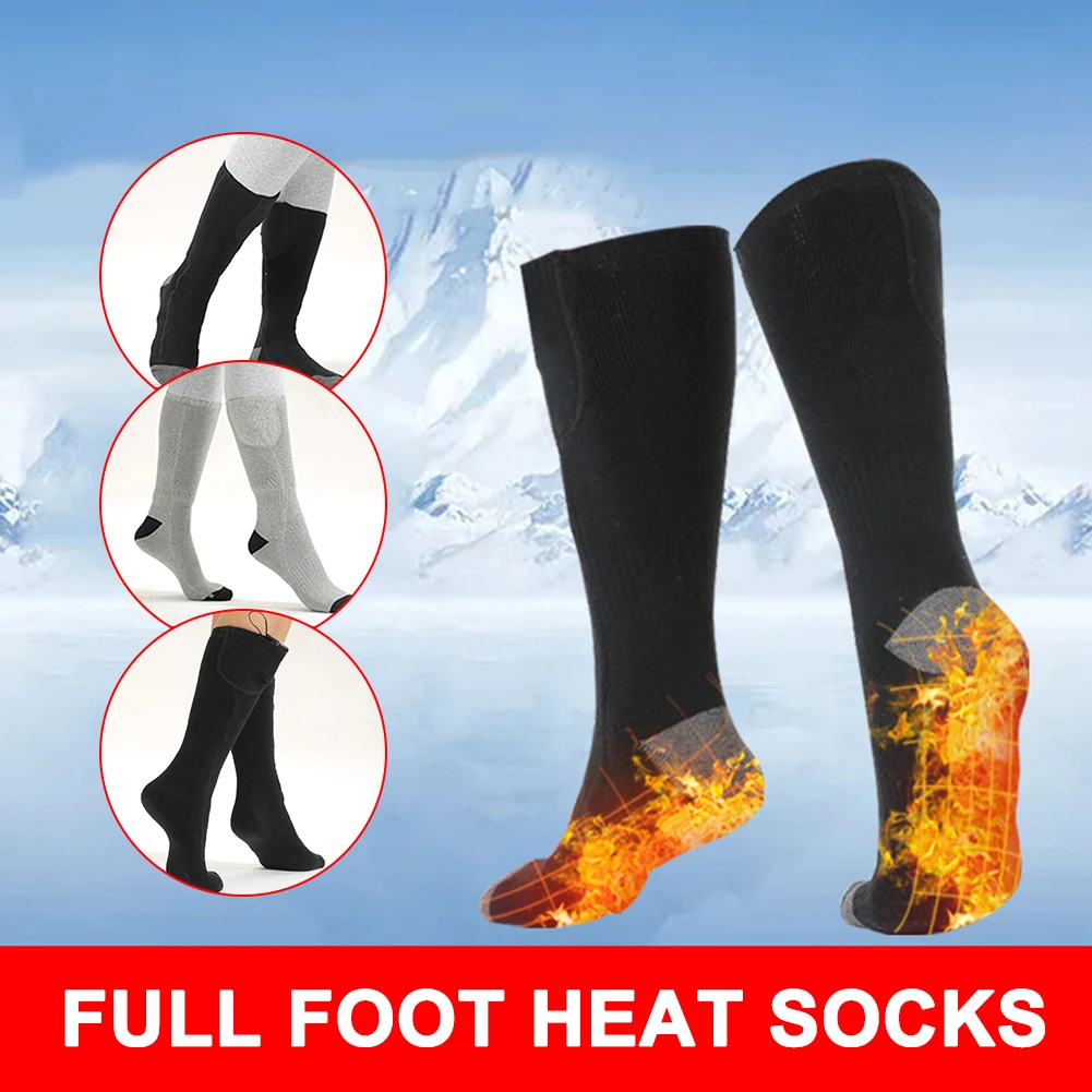 

Winter Women Heated Socks Rechargeable Battery Electric Heated Skiing Sock Snowboard Cycling Sports Heating Socks Men