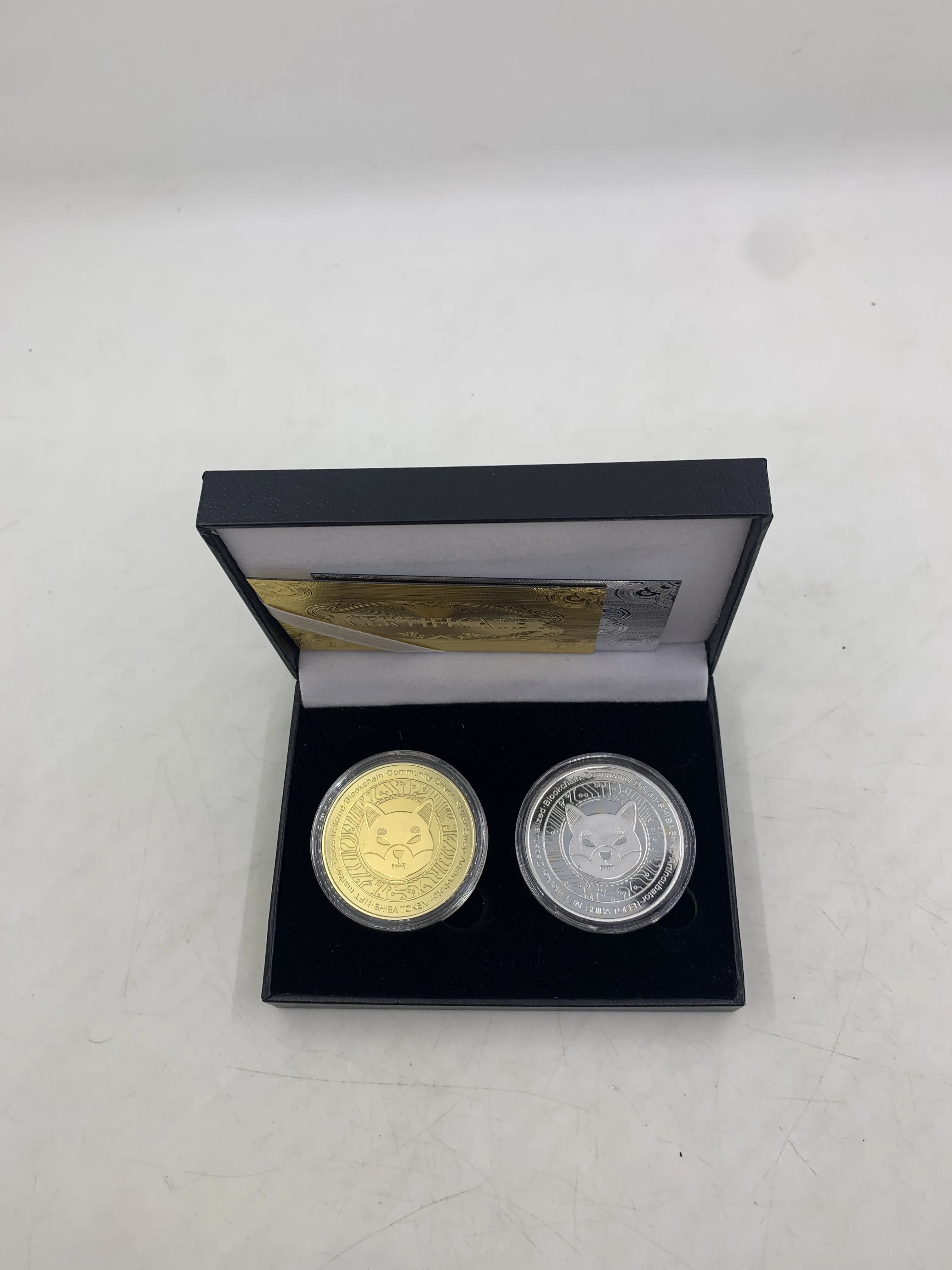 D20 Dogecoin Killer Shiba Inu Coin (SHIB) криптовалютический металл золотой или серебряный