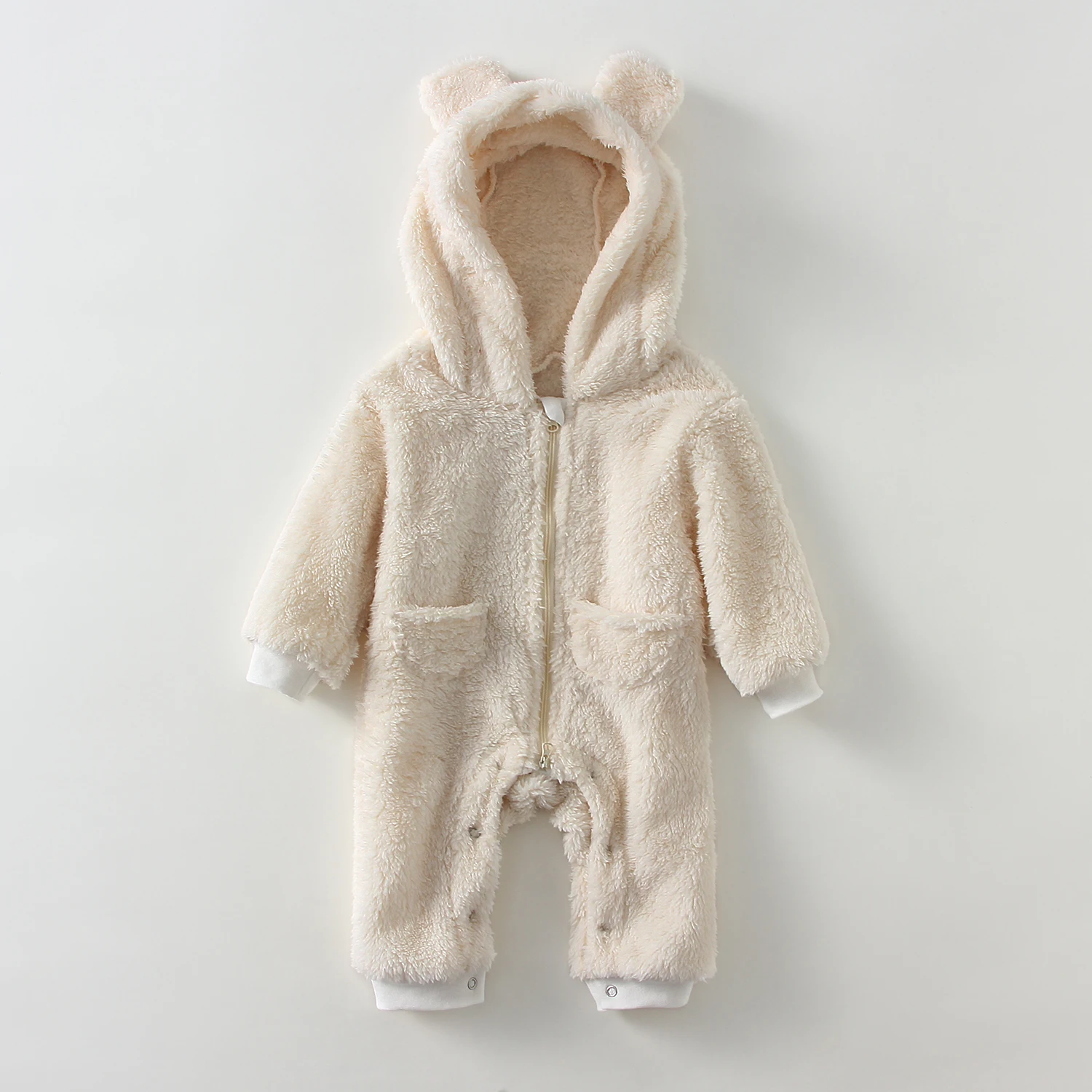 

Детский флисовый комбинезон с капюшоном, на возраст 0-18 месяцев