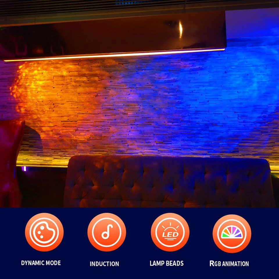 Фото Лазерный RGB LED проектор с эффектом галактики, водных волн, звездного неба и туманностей, волшебный звездный эффект, сценическое освещение для детской комнаты, ночник №4