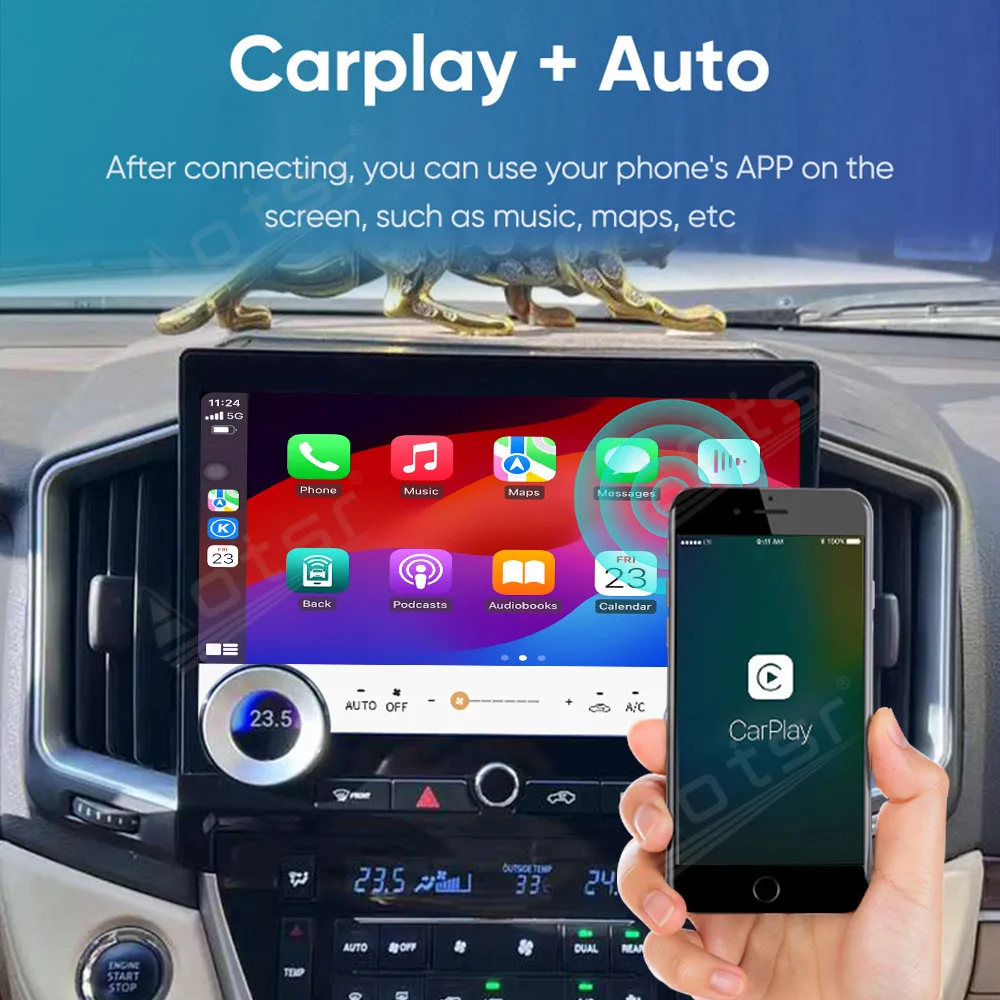 Автомобильный радиоприемник для Toyota Land Cruiser 200 LC200 2016-2021 Android 2Din стереоприемник