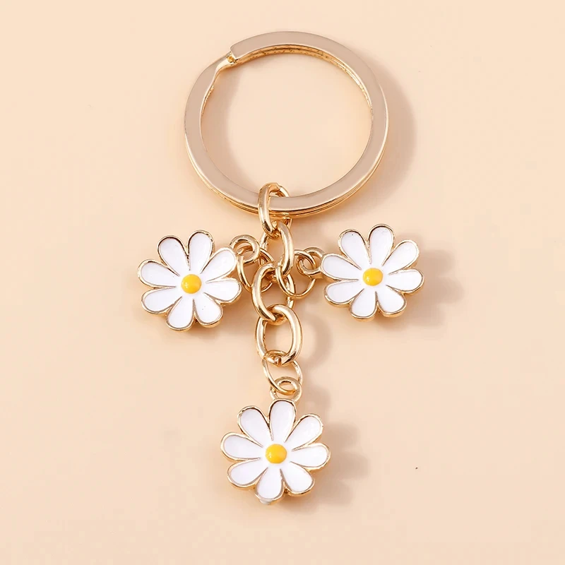 

Милый эмалированный брелок для ключей, Цветной Цветок сакуры, милые брелки для автомобиля для женщин и девушек, аксессуары для автомобиля, ювелирные изделия, подарки