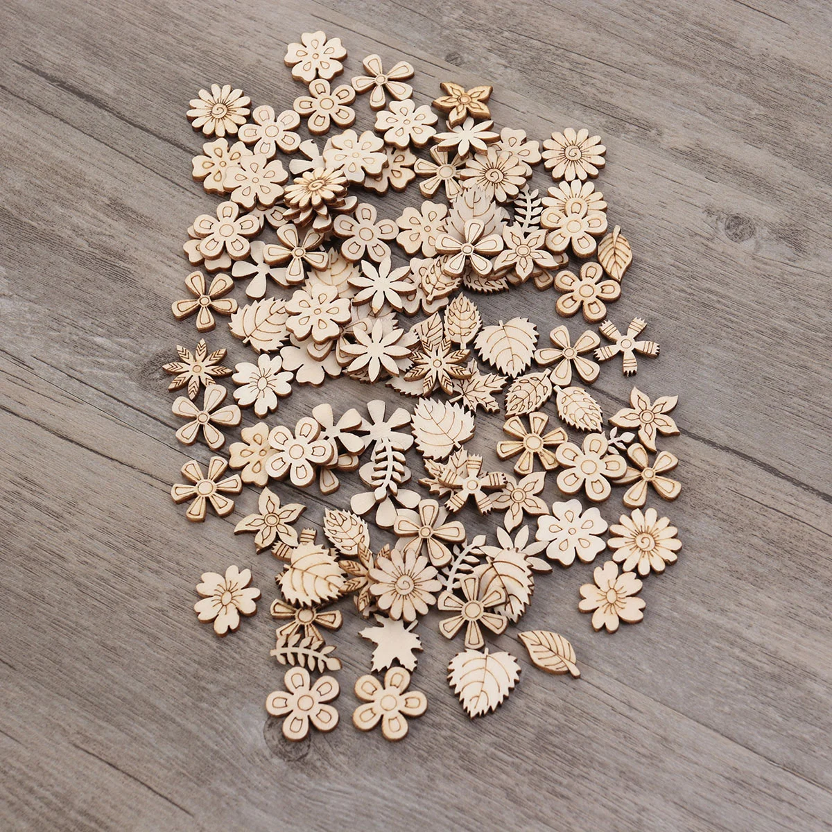 

Wood Wooden Flower Craft Shapes Cutouts Discs Cutout Slices Unfinished Crafts Pieces Embellishments Gift Leaf Tag Tags Pattern