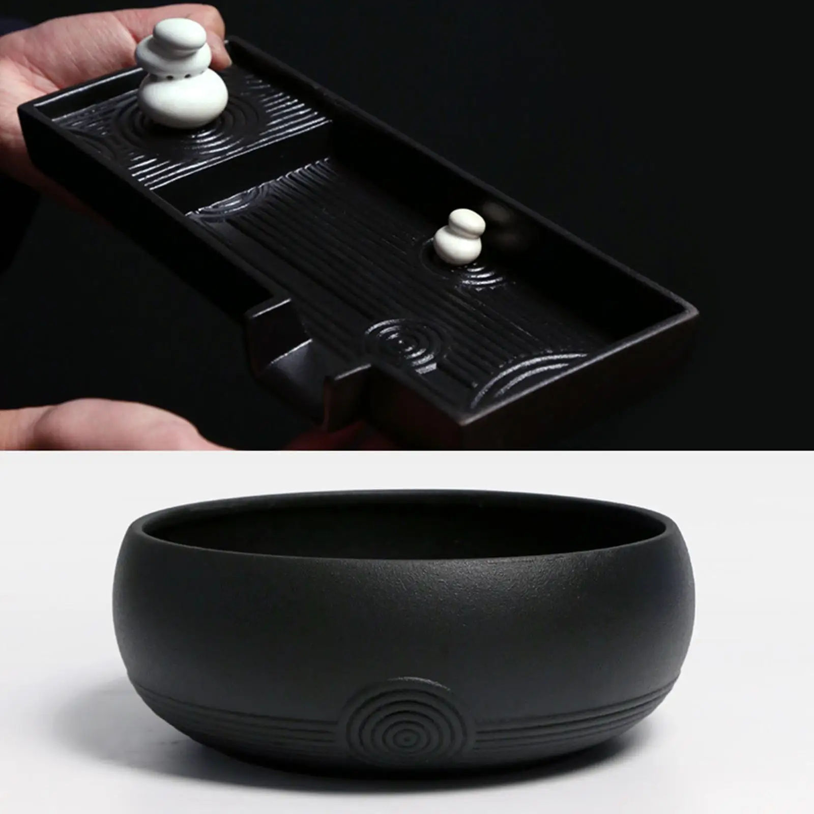 

Керамический настольный фонтан с круговым потоком воды, с питанием от USB