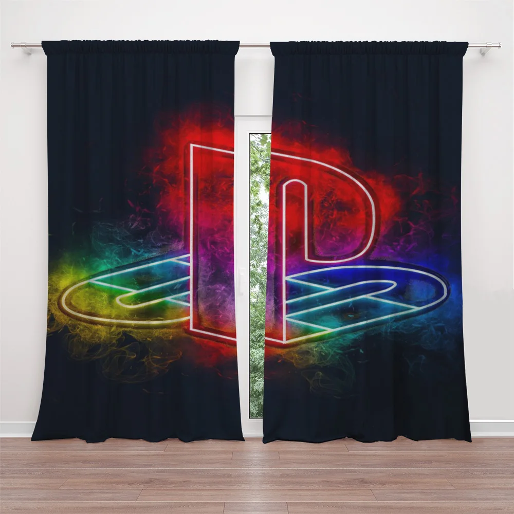 playstation smoky Blackout Curtains For Bedroom Living Room Patterned Custom Window Drapes Home Decor Dropshipping |