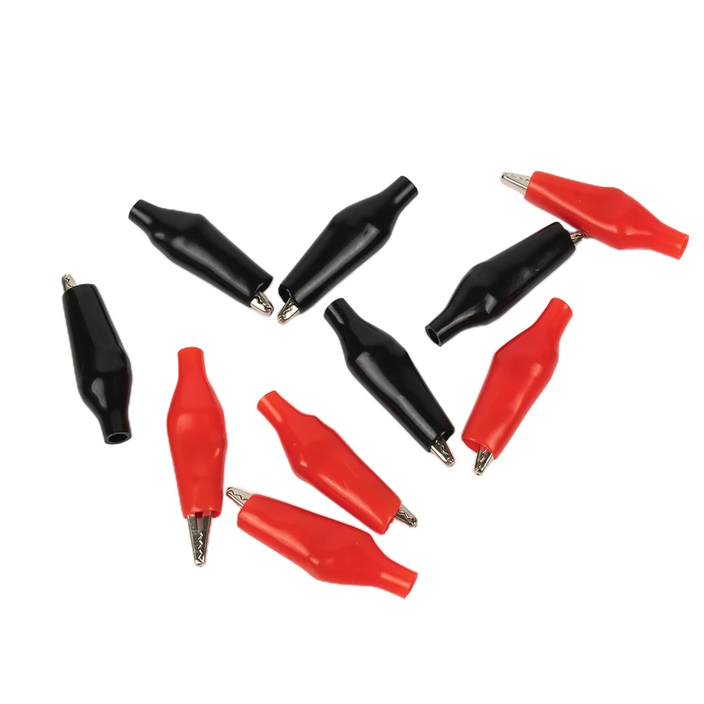 

10 Pcs Insulated Crocodile Clips Electrical Battery Connectors 5A Alligator Clamps Battery Test Lead Clips Best Promotion Alliga