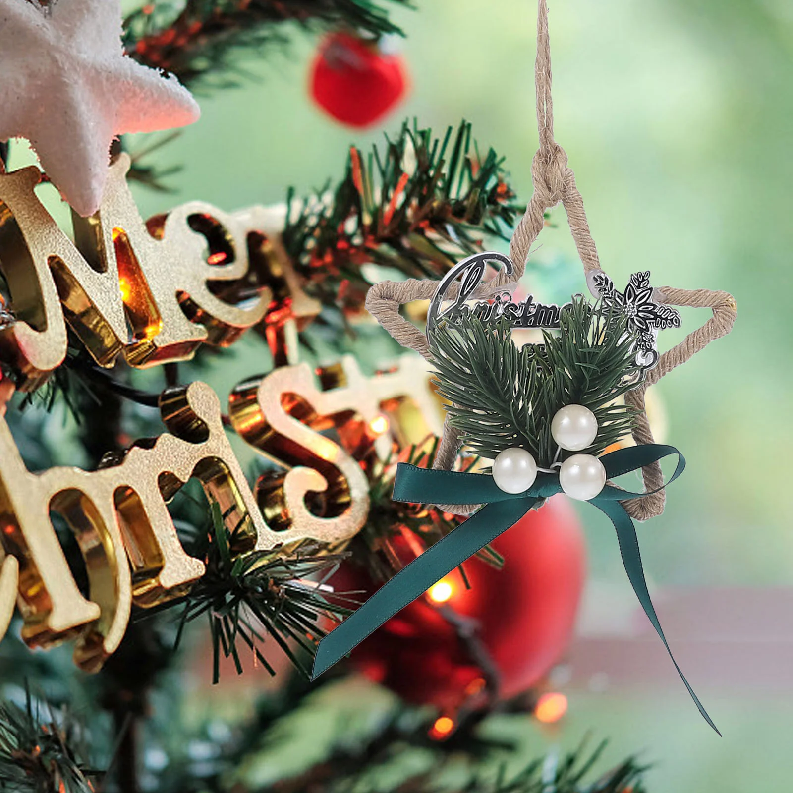 

Christmas Tree Decoration Pentagram Hanging Ornament Tree Decorative Pendant Christmas Decoration