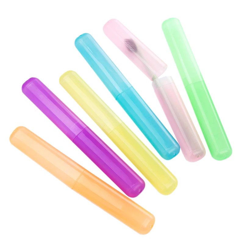

1pc Travel Portable Toothbrush Holder Transparent Storage Box Case Practical Container Toothbrush Box Organizer Bathroom Tools