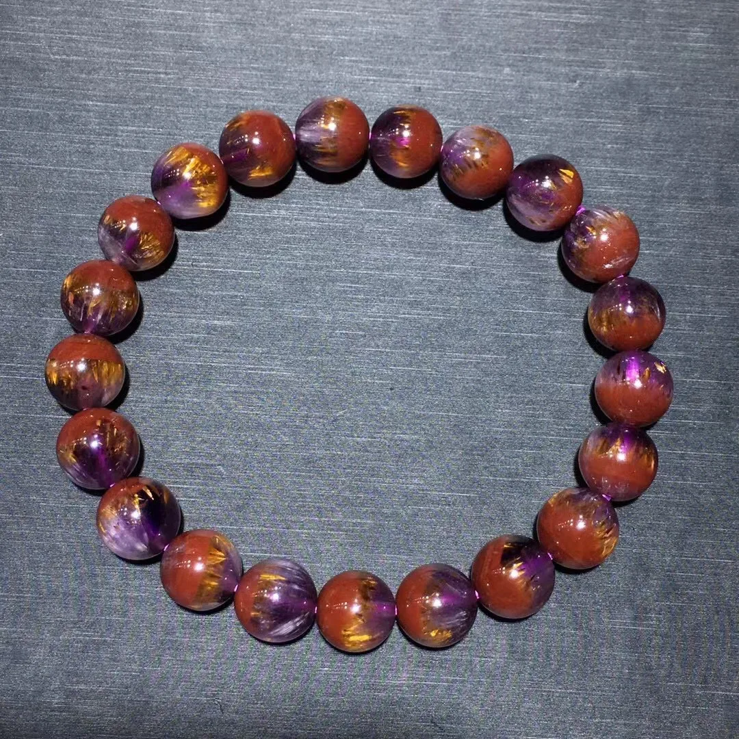 

9mm Natural Auralite 23 Bracelet For Women Lady Man Healing Luck Gift Crystal Rare Gemstone Beads Stone Strands Jewelry AAAAA