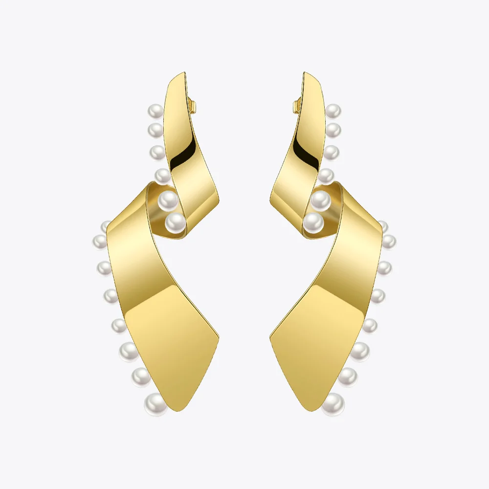 

Enfashion Pearl Lacy Earrings For Women Fashion Jewelry Dangle Long Earring Big Earings Boucle D'oreille Femme 2020 EFJ181057