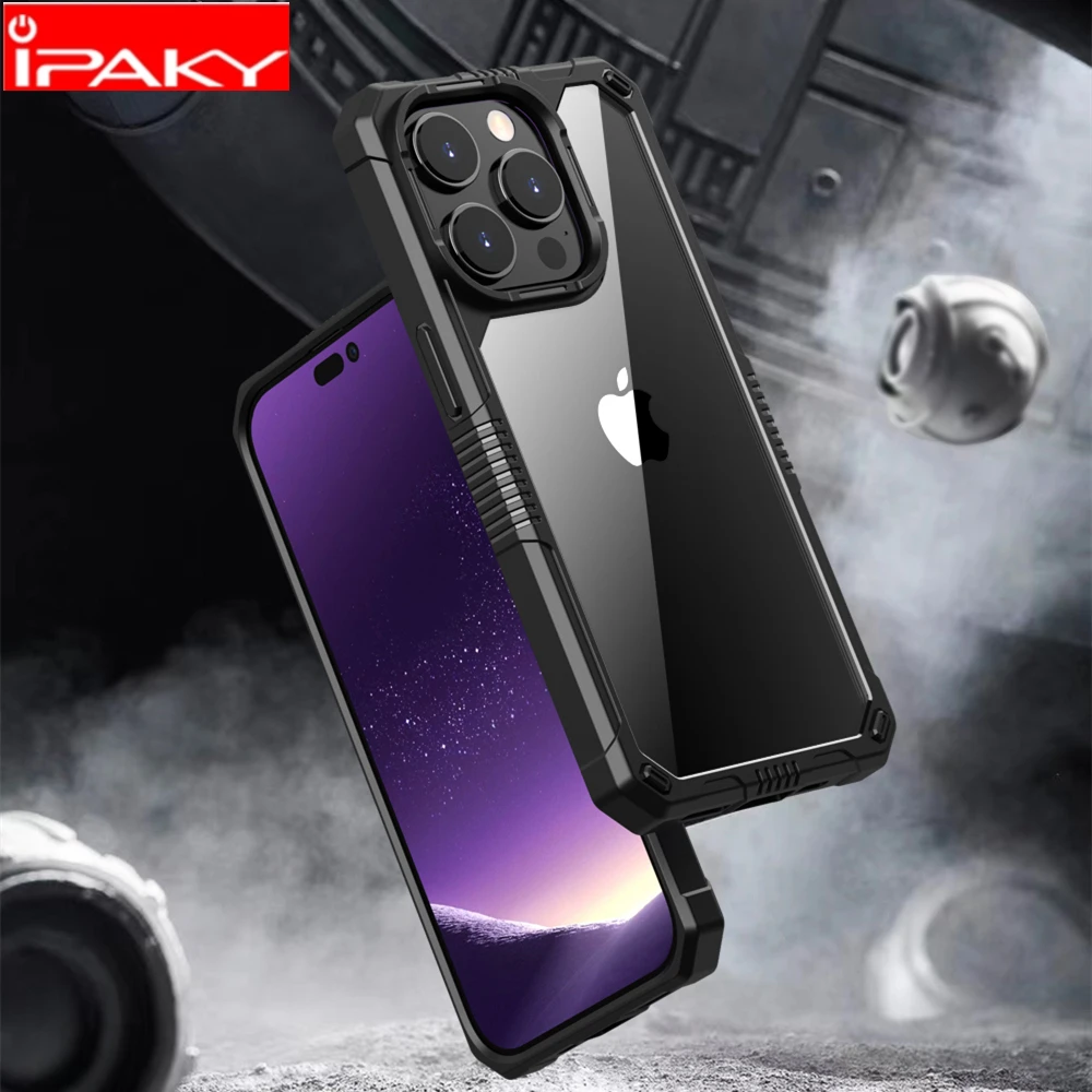 

IPAKY for iPhone 14 13 12 Case 14 Pro 14 Plus Case Clear Armor Thicken Airbags Shockproof Cover for iPhone 12 13 14 Pro Max Case