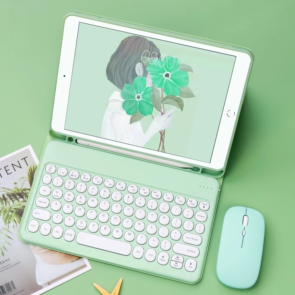 

Чехол с беспроводной клавиатурой и мышью для iPad Pro 11, чехол 2020, 2021, Mini 6, iPad Air 4, чехол для iPad 9-го 8-го поколения, Чехол Air 2