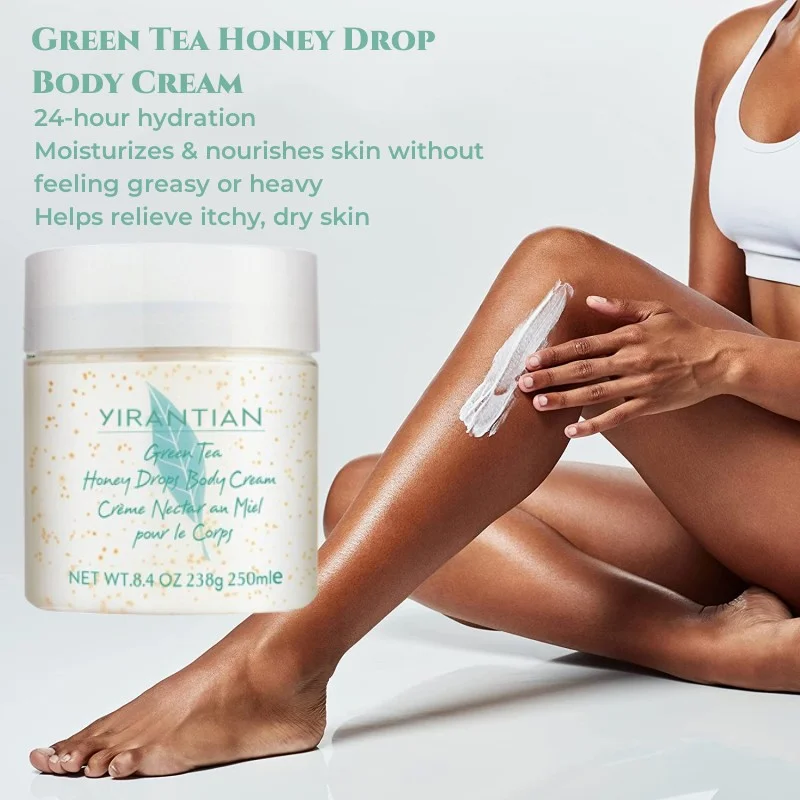 

Green Tea Honey Drop Body Cream Collagen Body Lotion Moisturizing Skin Care for Dry Skin Exfoliate Whitening Cream for Dark Skin