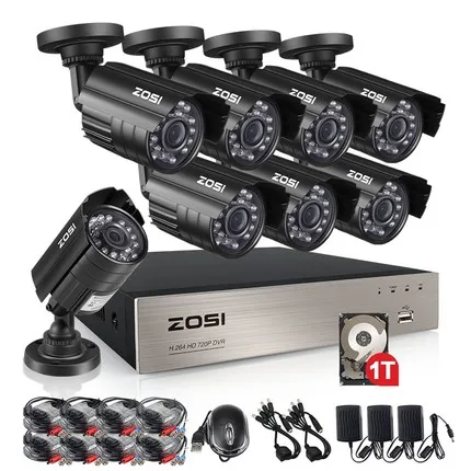 Система видеонаблюдения, 8 каналов, 4 шт., 1280TVL, наружная погодозащищенная камера безопасности, 8 каналов, 720P, DVR, дневной/Ночной Комплект «сделай сам», система видеонаблюдения