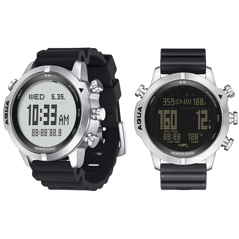 

67JA Aqua Professional Diving Computer Watch for Men, Scuba NDL 100M Dive Watch with Compass Altimeter Barometer Pedometer