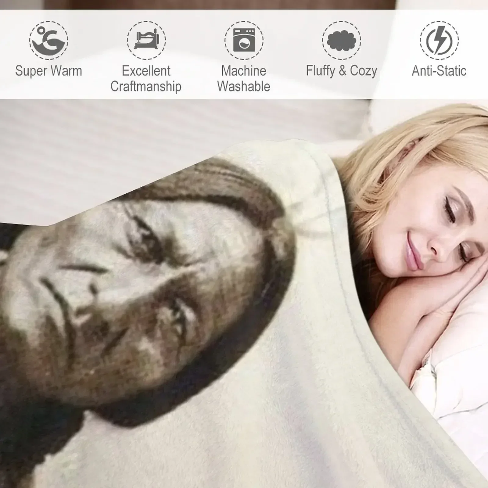 Сидящий бык - одеяло Hunkpapa Lakota большие теплые зимние меховые изделия модные одеяла