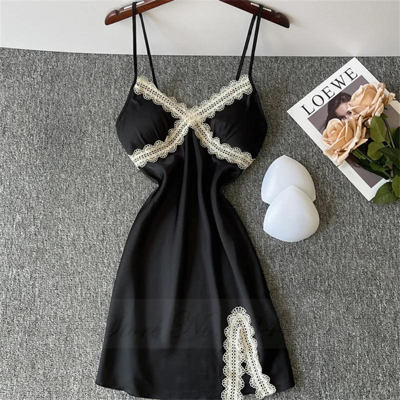 Кружевное женское домашнее платье